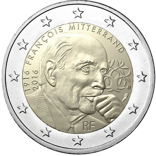 2 euro Francja Francois Mitterrand 2016