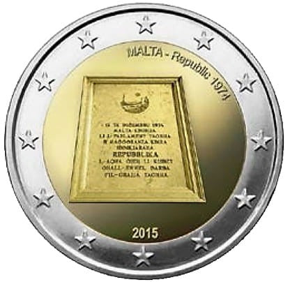 2 euro Malta Konstytucja 2015