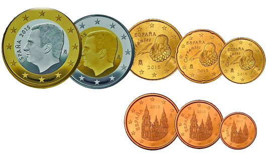 Euro set Hiszpania zestaw menniczy x8 2015