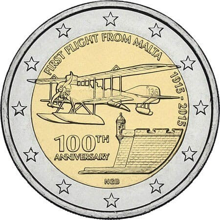 2 euro Malta Pierwszy lot 2015