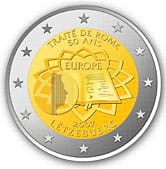 2 euro Luksemburg Traktaty Rzymskie 2007