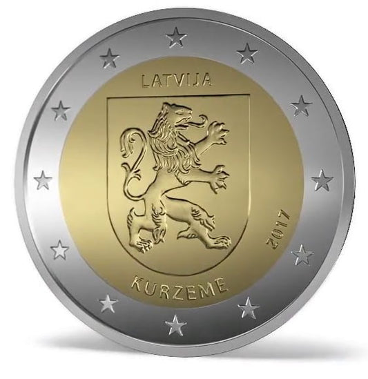 2 euro Łotwa Kurlandia - Kurzeme 2017