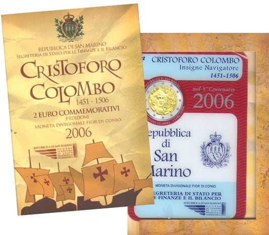2 euro San Marino Krzysztof Kolumb 2006