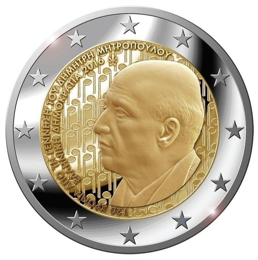 2 euro Grecja Kompozytor Mitropoulos 2016