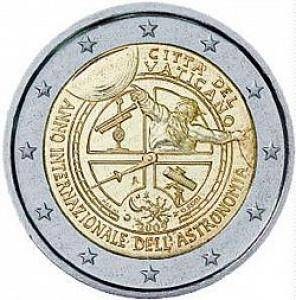 2 euro Watykan Rok astronomii 2009