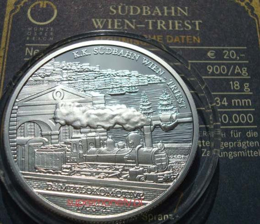 20 € Austria kolej Wiedeń - Triest 2007