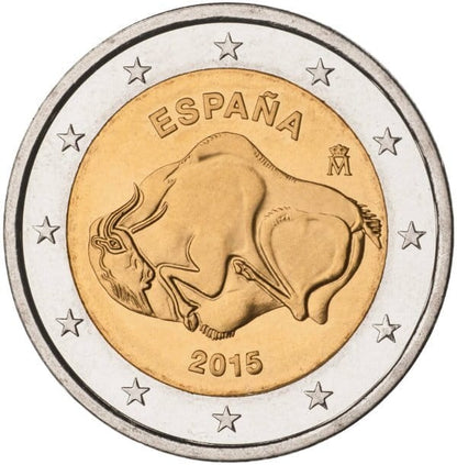 2 euro Hiszpania Jaskinia Altamiry - Byk 2015