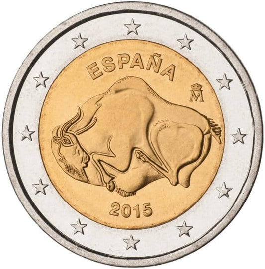 2 euro Hiszpania Jaskinia Altamiry - Byk 2015