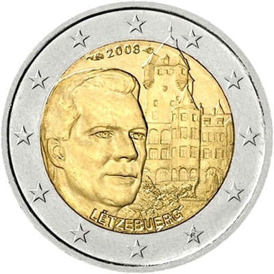 2 euro Luksemburg Chateau de Berg 2008