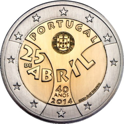 2 euro Portugalia Rewolucja goździków 2014
