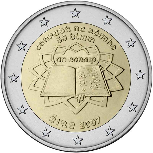 2 euro Irlandia Traktaty Rzymskie 2007
