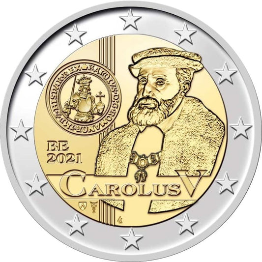 2 euro Belgia 500 lat Karola V 2021