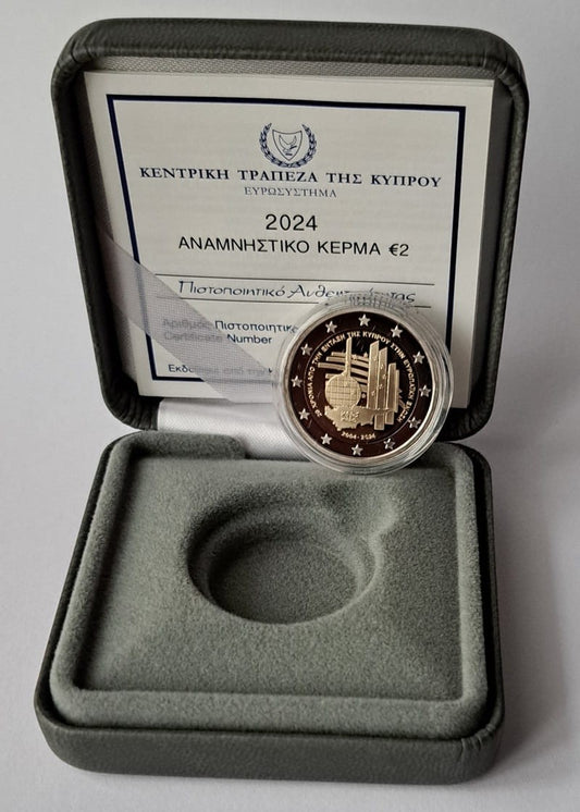 2 euro Cypr 20 lat w UE 2024 proof