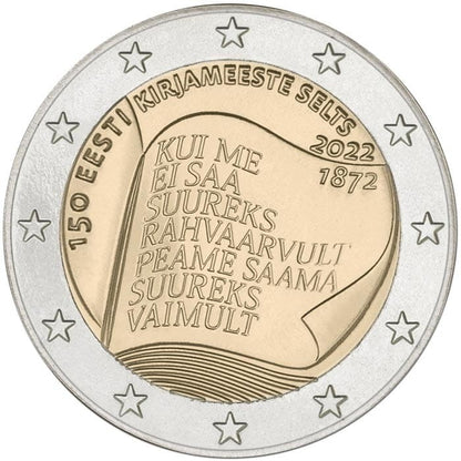 2 euro Estonia 150 lat Stowarzyszenia Literatów 2022