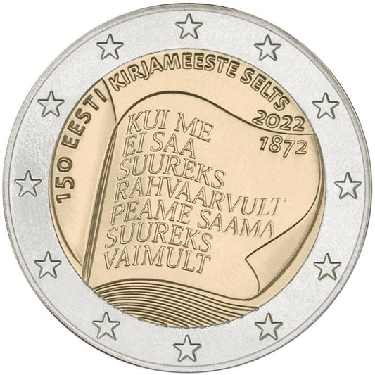 2 euro Estonia 150 lat Stowarzyszenia Literatów 2022