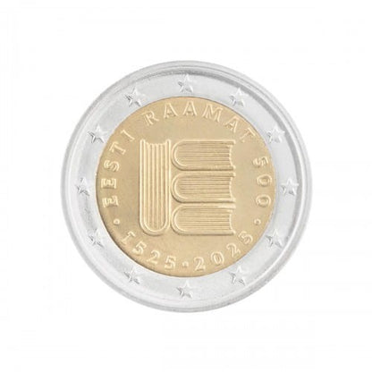 2 euro Estonia 500 r. pierwszej estońskiej książki 2025