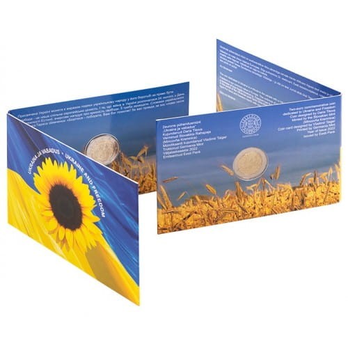 2 euro Estonia Sława Ukrainie 2022 coincard