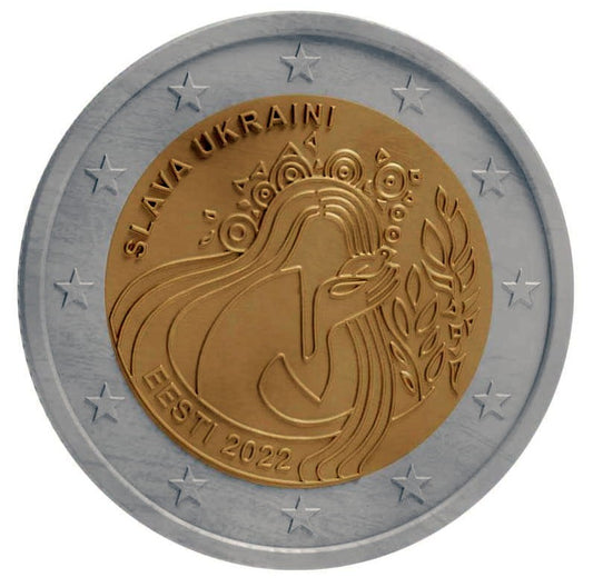 2 euro Estonia Sława Ukrainie 2022