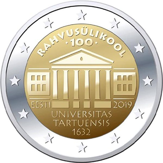 2 euro Estonia Uniwersytet w Tartu 2019
