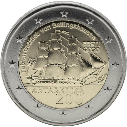 2 euro Estonia Żaglowiec na Antarktydzie 2020