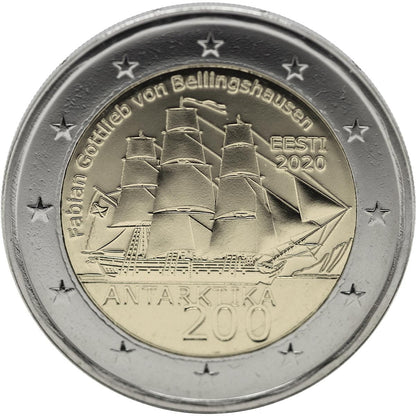 2 euro Estonia Żaglowiec na Antarktydzie 2020