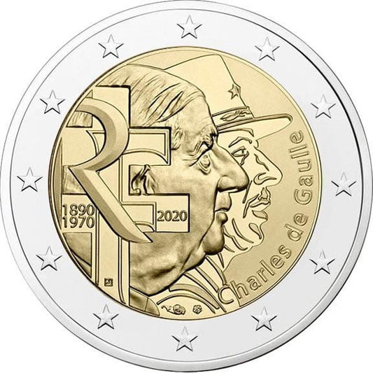 2 euro Francja Charles de Gaulle 2020
