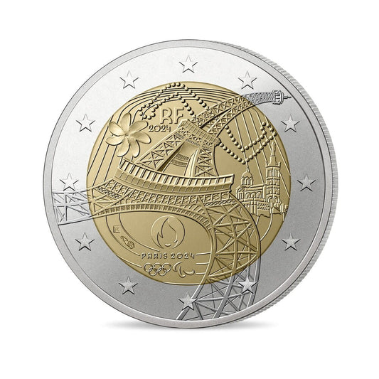 2 euro Francja Olimpiada Wieża Eiffla 2024