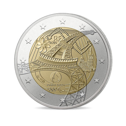 2 euro Francja Olimpiada Wieża Eiffla 2024