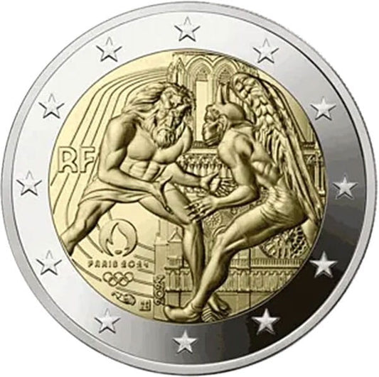 2 euro Francja Olimpiada Zapasy Herkules 2024