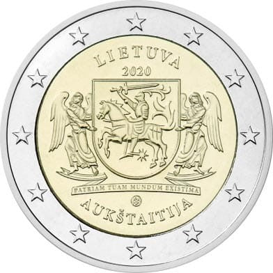 2 euro Litwa Auksztota 2020