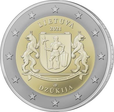 2 euro Litwa Dzukija 2021