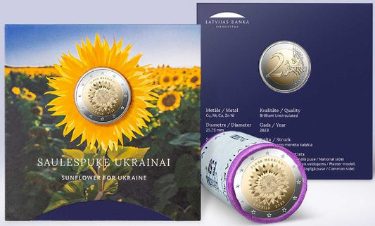 2 euro Łotwa Sława Ukrainie 2023 coincard