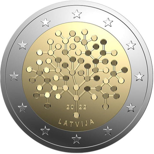 2 euro Łotwa Umiejętności finansowe 2022