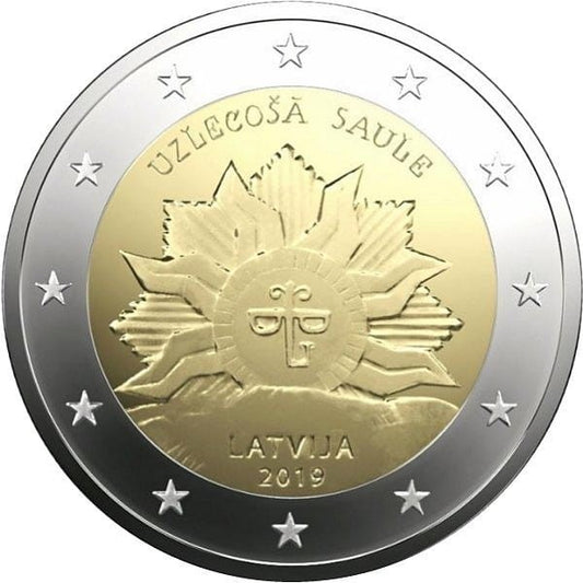 2 euro Łotwa Wschodzące słońce 2019