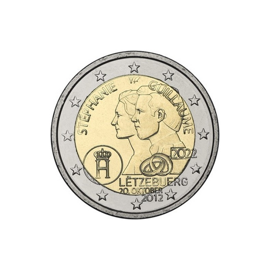 2 euro Luksemburg 10 rocznica ślubu 2022