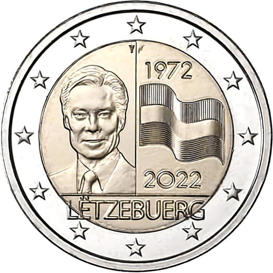 2 euro Luksemburg 50 rocznica Flagi 2022