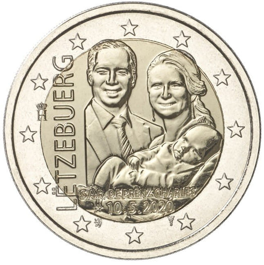 2 euro Luksemburg ur. Ks. Charlesa 2020 relief