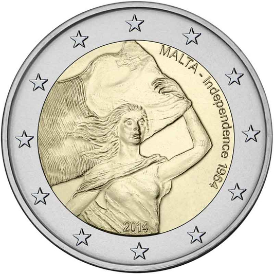 2 euro Malta 50 lat niepodległości 2014