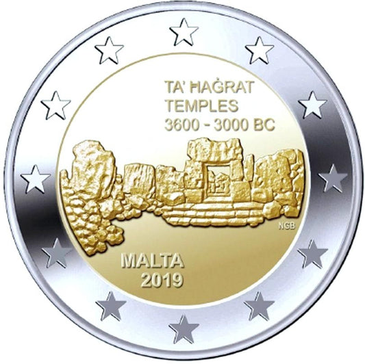 2 euro Malta Świątynie Ta'Hagrat 2019