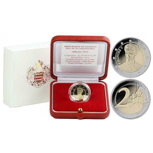 2 euro Monako Książe Honore V 2019