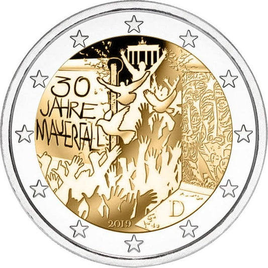 2 euro Niemcy 30 lat upadku muru Berlińskiego 2019
