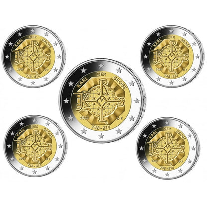 2 euro Niemcy x5 Karol Wielki 2023 ADFGJ
