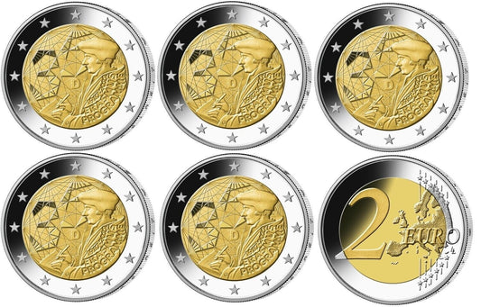 2 euro Niemcy x 5 Erasmus 2022 ADFGJ