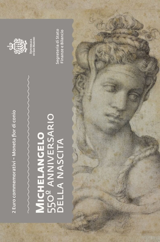 2 euro San Marino 550 r. urodzin Michała Anioła 2025