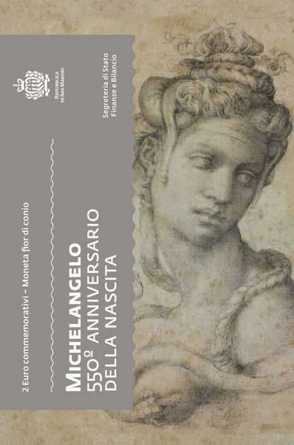 2 euro San Marino 550 r. urodzin Michała Anioła 2025