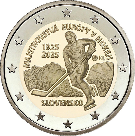 2 euro Słowacja 100 lat Mistrzostw Europy w hokeju 2025