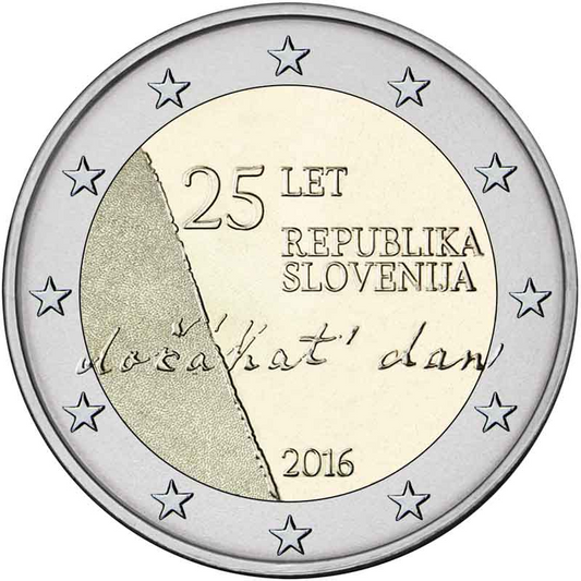 2 euro Słowenia 25 lat niepodległości 2016