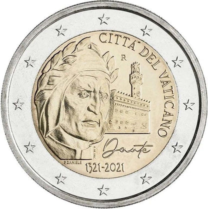 2 euro Watykan Dante Alighieri 2021