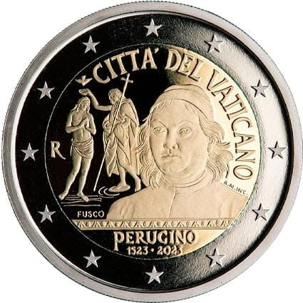 2 euro Watykan Pietro Perugino 2023