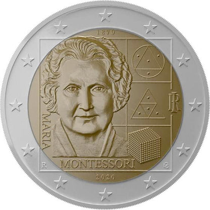 2 euro Włochy Maria Montessori 2020